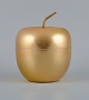 Ettore Sottsass for Rinnovel, Italy. Ice bucket in gilded aluminum and brass 
shaped like an apple. Inside gilded.