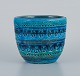 Aldo Londi for Betossi, Italy.Pottery, flowerpot, azure and green glaze.1960s.In good ...