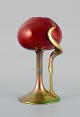 Zsolnay, Hungary, Art Nouveau ceramic vase.
Organic form with eosin and deep red glaze.