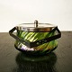 Green art nouveau bowl from Bohemia