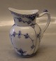 523-1 Creamer 12 cm /  0.24 liter Blue Fluted Danish Porcelain half lace