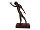 Royal Copenhagen Bronze figurine, ballet girl on wooden socket.Designed by Sterett-Gittings ...