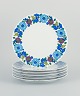Paar, Bavaria, Jaeger & Co, Tyskland.
Et sæt på seks tallerkner i porcelæn med blomstermotiv.