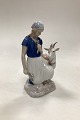 Bing & Grondahl 
Figurine of 
Girl with Goat 
No. 2180. 
Designed by 
Axel Locher. 
Measures 19 cm 
/ 7 ...