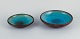 OSA, Denmark.
Two large 
retro unique 
ceramic bowls 
with glaze in 
turquoise 
tones.
1970s.
In ...