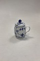 Royal 
Copenhagen Blue 
Fluted Mustard 
Jar with Lid 
No. 137. Small 
crack in the 
cup at the top 
of ...