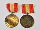 Two medals, Middelfart 1936, NIOGT (Nordic Independent Order of Good Templars). With ribbon. ...
