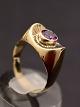 14 carat gold 
ring size 571/2 
with amethyst 
from goldsmith 
Ibsen & Week 
Copenhagen with 
logo as ...