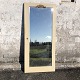 Large faceted mirror, dimensions with frame 179x81.5cm. Former wardrobe door. Fine patina on ...