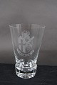 Danish freemason glasses, beer glasses  engraved 
with freemason symbols, on an edge-cutted foot