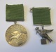 Pair of silver 
medals, The 
brotherly 
shooting 
company, 
Aalborg 1431 - 
1931.