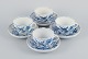 Meissen, Germany. Four Meissen Blue Onion coffee cups with saucers in 
hand-painted porcelain.
