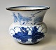 Blue/white vase, 19th century, China. Hand painted decorations with plants. Edge and foot edge ...
