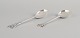 Evald Nielsen, Danish silversmith, two large beautiful Art nouveau sugar spoons 
in Danish 830 silver.