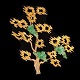 C. Antonsen; A 
big brooch set 
with jade, 
mounted in 14k 
gold.
App. 7 cm x 6 
cm. 
Stamped "CA 
...