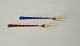 Small fork - 
cocktail fork 
in gilded 
sterling silver 
and enamel
Stamped: 
Sterling - ...