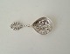 Sugar spoon in 
silver 
Stamped 830 
Length 8 cm.