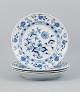 Meissen, Blue 
Onion pattern, 
a set of four 
hand painted 
dinner plates.
Early 20th ...