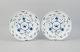 Bing & Grøndahl, two antique hand-painted Butterfly dinner plates.