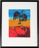 Corneille 
(1922-2010)
Colour 
lithography 
90/200 "Un été 
Italien H"
with new black 
wooden ...