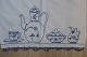 Parade piece
A beautiful old parade piece with handmade blue 
embroidery
96cm x 56cm
The antique, Danish linen and fustian is our 
speciality