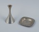 Just Andersen, 
Denmark. 
Candlestick and 
small pewter 
bowl.
1940s.
In excellent 
condition with 
...