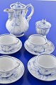 German faience 
Villeroy & Boch 
Dresden. 
Blue fluted 
painted dolls 
service, coffee 
pot, height ...