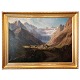 Eiler Rasmussen Eilersen painting.Eiler Rasmussen Eilersen; Painting, Motif of mountains in ...
