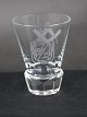 Frimurer glas 
eller Loge 
glas, 
snapseglas 
dekoreret med 
slebne 
symboler, på 
kantsleben ...