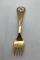 Georg Jensen 
Annual Fork 
1993 Gilt 
Sterling Silver 
with enamel. 
Measures 14.5 
cm (5.70 inch)