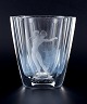 Lars Kjellander 
for Kosta, 
Sweden, art 
glass vase in 
clear glass 
with motif of 
nude ...
