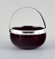 Danish sugar 
bowl in 
burgundy glass 
with silver 
mounting and 
handle.
1920/30s.
In excellent 
...