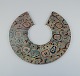 Royal 
Copenhagen, six 
Baca faience 
tiles with 
patterned glaze 
in brown, blue, 
green and sand 
...