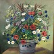 Flowers 
painting. Oil 
painting on 
canvas. Signed 
DPL. Dimensions 
with frame: 
64x73 cm