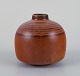 Eva Staehr Nielsen for Saxbo, ceramic vase with glaze in shades of brown.