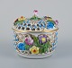 Dresden, Germany, openwork porcelain jar with flowers in relief.
Hand painted.