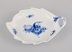 Royal Copenhagen, Blue Flower Braided, leaf shaped dish with handle.