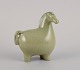 Stig Lindberg (1916-1982) for Gustavsberg. Horse figurine in glazed stoneware 
with a light green shade.