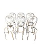 A set of 6 French iron garden or dining chairs with a nice original design from France in the ...