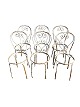 A set of 6 
French iron 
garden or 
dining chairs 
with a nice 
original design 
from France in 
the ...