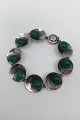 Niels Erik From 
Sterling Silver 
Bracelet Green 
Agate Measures 
20 cm (7.87 
inch) Weight 
35.2 gr. ...