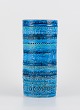 Aldo Londi for Bitossi, Italy. Vase in Rimini-blue glazed ceramic with patterns.