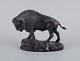Bronze sculpture of a bison.Mid-20th century.In excellent condition with a fine ...