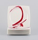 Paint It Red 
Collection - 
Red Vanilla, 
Royal Fine 
China, set of 
eight lunch 
plates in 
modern ...