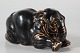 Jeanne Grut 
(1927-2009)
Figurine of an 
elephant laying 
down no. 22714
decorated with 
dark ...