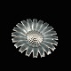Georg Jensen. Sterling Silver Daisy Brooch / Pendant with Enamel. 43mm.Stamped with post-1945 ...