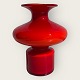 Holmegaard, 
Carnaby, 
Orange/Red and 
white Opal 
glass, Vase, 
15cm high, 12cm 
in diameter, 
Design ...