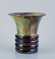 Rambervillers, France, ceramic vase with luster glaze.