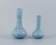 Upsala-Ekeby/Gefle, Sweden. Two "Kairo" (Cairo) ceramic vases in light blue 
glaze.