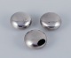 Georg Jensen, three pieces in stainless steel. Salt and pepper shakers and 
ashtray, in stylish Danish design.